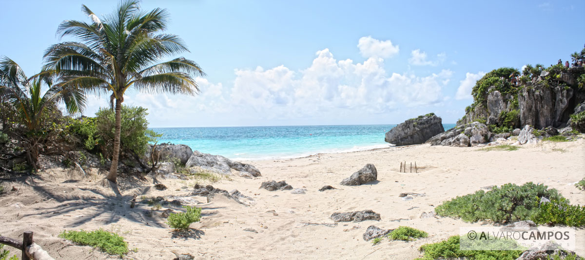 Panorámica de la playa de Tulum