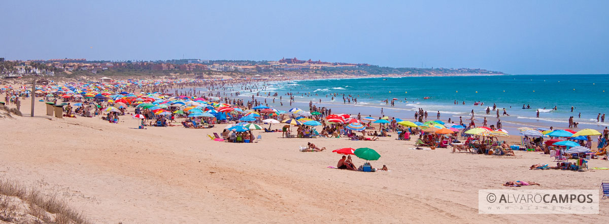 Panorámica de la playa de La Barrosa (Cádiz)