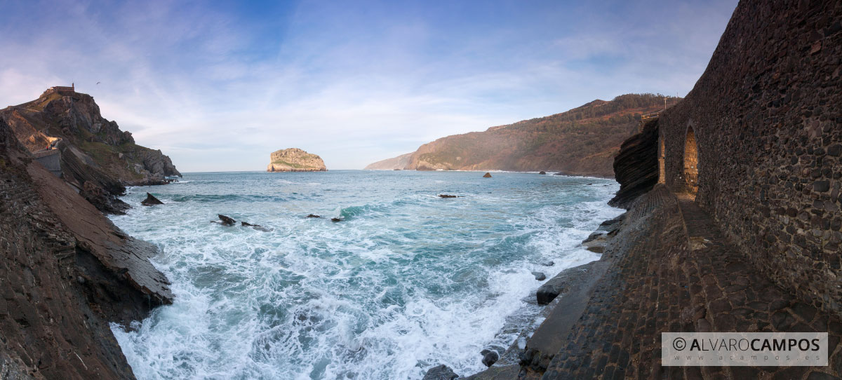 Panorámica junto a las escaleras de San Juan de Gaztelugatxe