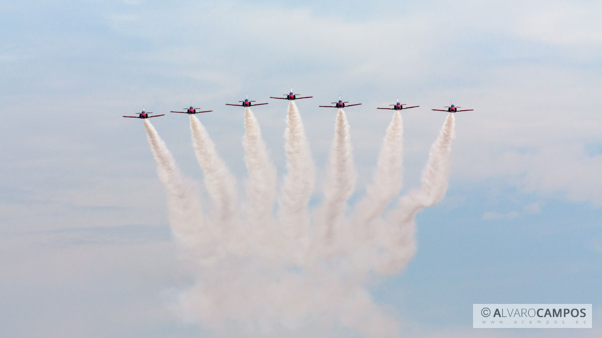 La Patrulla Águila en formación