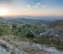 Panorámica del anochecer en Sierra Cabrera (Mojácar)