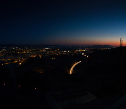 Panorámica de un atardecer en Lorca, Murcia