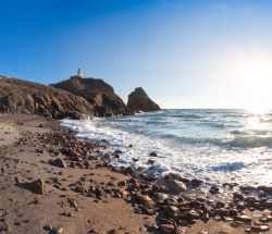 Panorámica desde una cala junto al Faro de Cabo de Gata