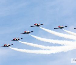 Exhibición de la Patrulla Águila en Gijón